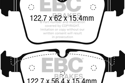 EBC 15 + Mercedes-Benz C300 (W205) 2.0 Turbo 4-matic Yellowstuff Rear Brake Pads - Brakes Rotors &