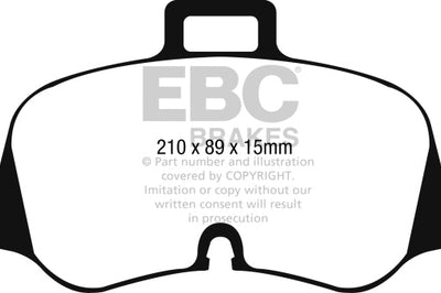 EBC 16-17 Audi TT Yellowstuff Front Brake Pads - Brakes Rotors &