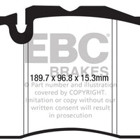 EBC 16-18 Cadillac CTS-V Redstuff Ceramic Low Dust Front Brake Pads - Brakes Rotors &