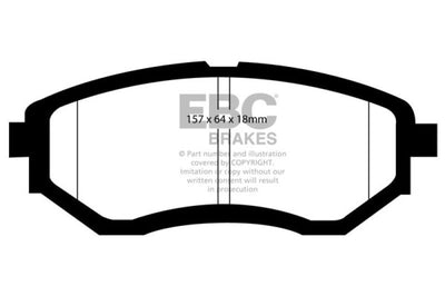 EBC 16-21 Subaru WRX 2.0T Yellowstuff Front Brake Pads - Brakes Rotors &