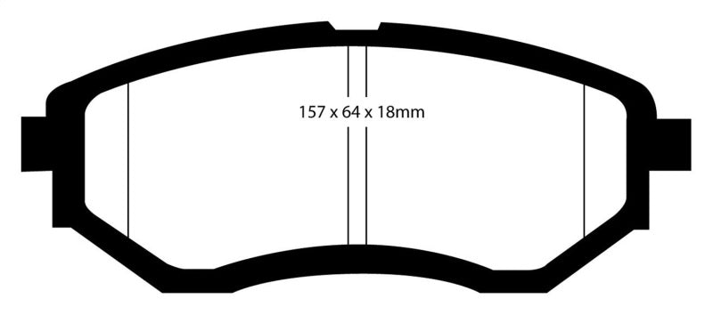 EBC 16-21 Subaru WRX 2.0T Yellowstuff Front Brake Pads - Brakes Rotors &