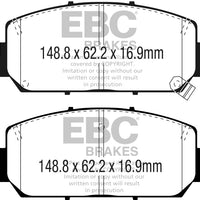 EBC 16 + Acura ILX 2.4 Yellowstuff Front Brake Pads - Brakes Rotors &