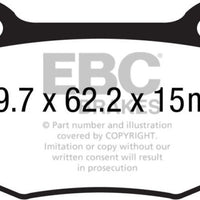 EBC 16 + Cadillac ATS-V 3.6 Twin Turbo Redstuff Rear Brake Pads - Brakes Rotors &