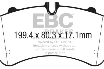 EBC 17-18 Porsche 718 Boxster 2.5L Redstuff Front Brake Pads - Brakes Rotors &