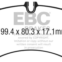 EBC 17-18 Porsche 718 Boxster 2.5L Redstuff Front Brake Pads - Brakes Rotors &