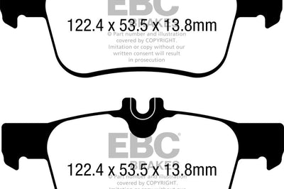 EBC 17-21 Honda Civic Type-R 2.0T Bluestuff Rear Brake Pads - Brakes Rotors &