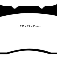 EBC 17-21 Honda Civic Type-R (FK8) Yellowstuff Front Brake Pads - Brakes Rotors &