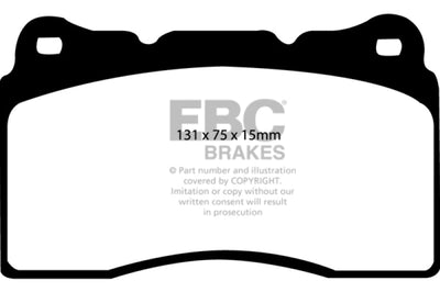 EBC 17-21 Honda Civic Type-R (FK8) Yellowstuff Front Brake Pads - Brakes Rotors &