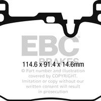 EBC 2015 + Mini Cooper John Works Yellowstuff Front Brake Pads - Brakes Rotors &
