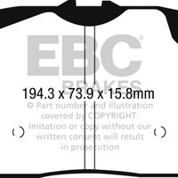 EBC 2016 + Audi Q7 Yellowstuff Front Brake Pads - Brakes Rotors &