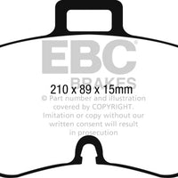 EBC 2016 + Audi TTS Quattro 2.0L Turbo Redstuff Front Brake Pads - Brakes Rotors &