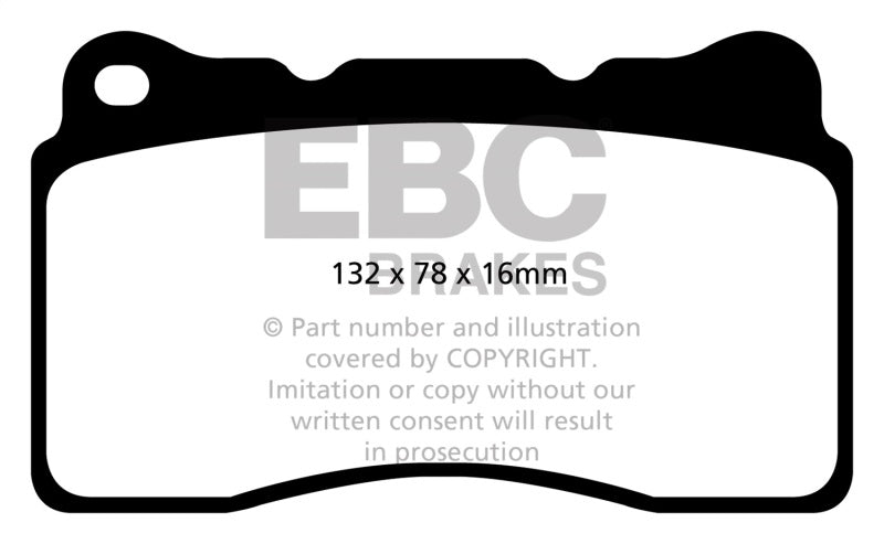 EBC 2016 + Cadillac CT6 2.0L Turbo Redstuff Front Brake Pads - Brakes Rotors &