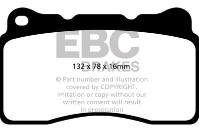 EBC 2016 + Cadillac CT6 2.0L Turbo Redstuff Front Brake Pads - Brakes Rotors &