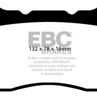 EBC 2016 + Cadillac CT6 2.0L Turbo Redstuff Front Brake Pads - Brakes Rotors &