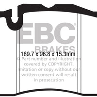 EBC 2016 + Cadillac CTS-V 6.2L Supercharged Yellowstuff Front Brake Pads - Brakes Rotors &