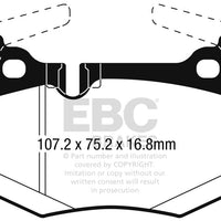 EBC 2016 + Lexus GS-F 5.0L Redstuff Rear Brake Pads - Brakes Rotors &