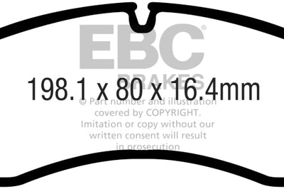 EBC 2016 + Porsche 911 (991/992) Carrera S 3.0TT (Cast Iron Rotor Only) Redstuff Front Brake Pads - Brakes Rotors &