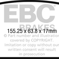 EBC 2017 + Audi A4 2.0L Turbo (B9) Redstuff Front Brake Pads - Brakes Rotors &