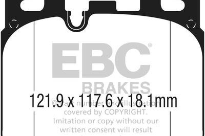 EBC 2017 + BMW (Alpina) B7 xDrive 4.4L Twin Turbo Yellowstuff Front Brake Pads - Brakes Rotors &