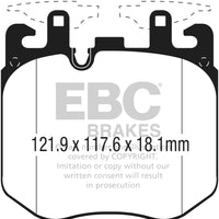 EBC 2017 + BMW (Alpina) B7 xDrive 4.4L Twin Turbo Yellowstuff Front Brake Pads - Brakes Rotors &