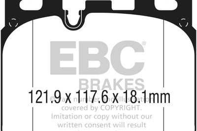 EBC 2017 + BMW (Alpina) B7 xDrive 4.4L Twin Turbo Yellowstuff Front Brake Pads - Brakes Rotors &