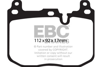 EBC 2017 + BMW M240 Coupe Bluestuff Front Brake Pads - Brakes Rotors &