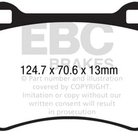 EBC 2017 + Fiat 124 Spider 1.4L Turbo Abarth Yellowstuff Front Brake Pads - Brakes Rotors &