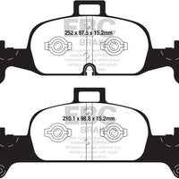 EBC 2018 + Audi A4 Allroad Quattro 2.0L Turbo Yellowstuff Front Brake Pads - Brakes Rotors &