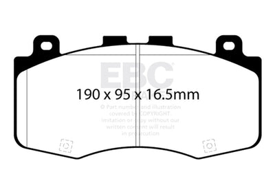 EBC 2018+ Jeep Grand Cherokee Trackhawk Yellowstuff Front Brake Pads - Brakes Rotors &