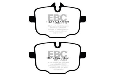 EBC 2021 + BMW M3/M4 3.0TT (G80/G82/G83) Bluestuff Rear Brake Pads - Brakes Rotors &
