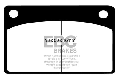 EBC 66-68 Volvo 140 1.8 Yellowstuff Front Brake Pads - Brakes Rotors &