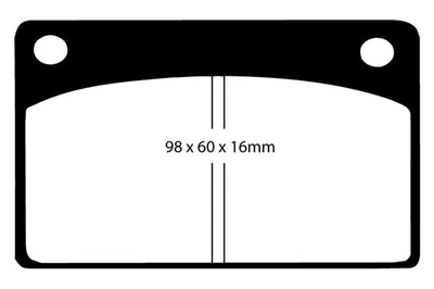 EBC 66-68 Volvo 140 1.8 Yellowstuff Front Brake Pads - Brakes Rotors &