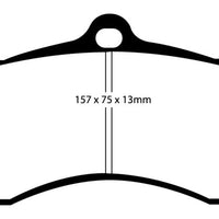 EBC 68-69 Chevrolet Camaro (1st Gen) 4.9 Yellowstuff Front Brake Pads - Brakes Rotors &
