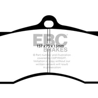EBC 68-69 Chevrolet Camaro (1st Gen) 4.9 Yellowstuff Front Brake Pads - Brakes Rotors &