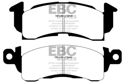 EBC 73-74 Buick Apollo 4.1 Yellowstuff Front Brake Pads - Brakes Rotors &
