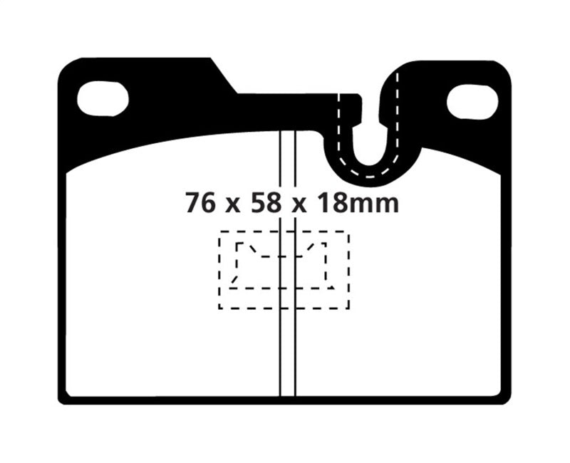 EBC 79-88 Porsche 924 2.0 Turbo Yellowstuff Rear Brake Pads - Brakes Rotors &