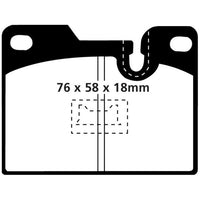EBC 79-88 Porsche 924 2.0 Turbo Yellowstuff Rear Brake Pads - Brakes Rotors &