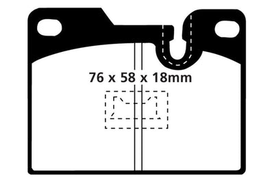 EBC 79-88 Porsche 924 2.0 Turbo Yellowstuff Rear Brake Pads - Brakes Rotors &