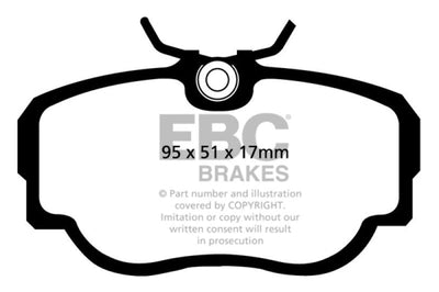 EBC 83-85 BMW 318 1.8 (E30) Yellowstuff Front Brake Pads - Brakes Rotors &