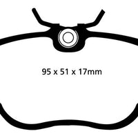 EBC 83-85 BMW 318 1.8 (E30) Yellowstuff Front Brake Pads - Brakes Rotors &