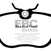 EBC 83-85 BMW 318 1.8 (E30) Yellowstuff Front Brake Pads - Brakes Rotors &