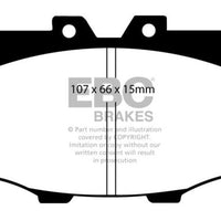 EBC 84-88 Toyota 4 Runner 2.4 Yellowstuff Front Brake Pads - Brakes Rotors &