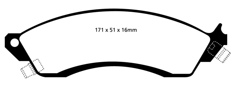 EBC 85-88 Chevrolet Camaro (3rd Gen) 2.8 (Performance Package) Bluestuff Front Brake Pads - Brakes Rotors &