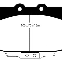 EBC 86-89 Mazda RX7 2.4 (1.3 Rotary)(Vented Rear Rotors) Bluestuff Front Brake Pads - Brakes Rotors &