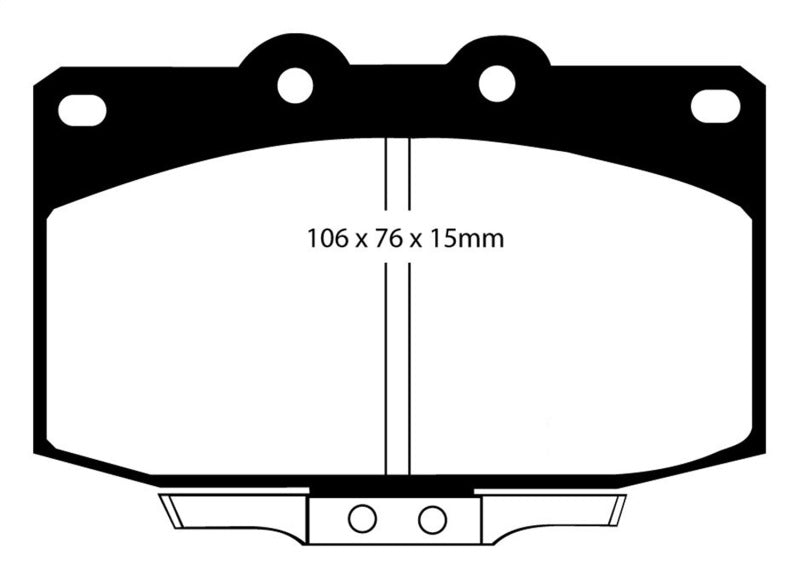EBC 86-89 Mazda RX7 2.4 (1.3 Rotary)(Vented Rear Rotors) Redstuff Front Brake Pads - Brakes Rotors &
