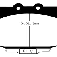 EBC 86-89 Mazda RX7 2.4 (1.3 Rotary)(Vented Rear Rotors) Redstuff Front Brake Pads - Brakes Rotors &