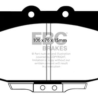 EBC 86-89 Mazda RX7 2.4 (1.3 Rotary)(Vented Rear Rotors) Yellowstuff Front Brake Pads - Brakes Rotors &