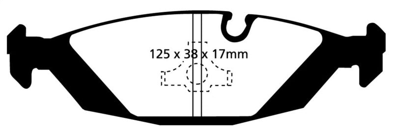 EBC 87-88 BMW M5 3.5 (E28) Redstuff Rear Brake Pads - Brakes Rotors &