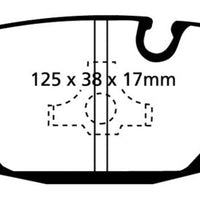 EBC 87-88 BMW M5 3.5 (E28) Redstuff Rear Brake Pads - Brakes Rotors &