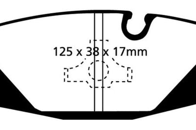 EBC 87-88 BMW M5 3.5 (E28) Redstuff Rear Brake Pads - Brakes Rotors &